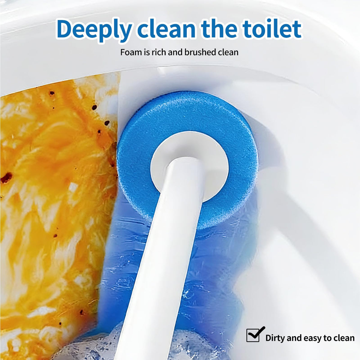 Ergonomic ABS handle reduces bending for comfortable cleaning
