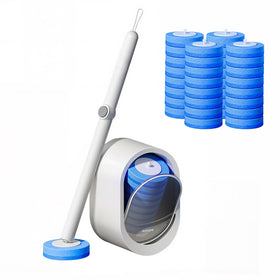 In-use demonstration of effective toilet cleaning with SOPAMI wand