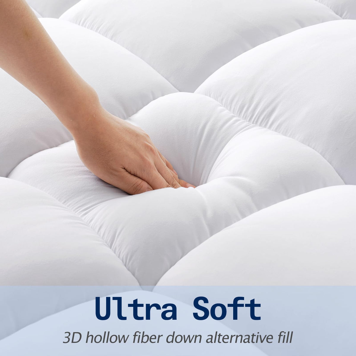 SOPAT Topper no-slip edge prevents shifting for stable overnight comfort