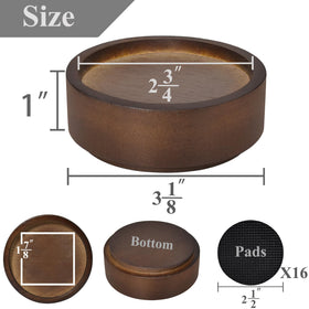 Sopicoz heavy-duty rubber wood risers show robust construction