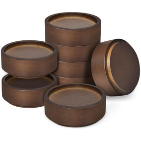 Sopicoz round wood bed risers set of 8 for a stable base