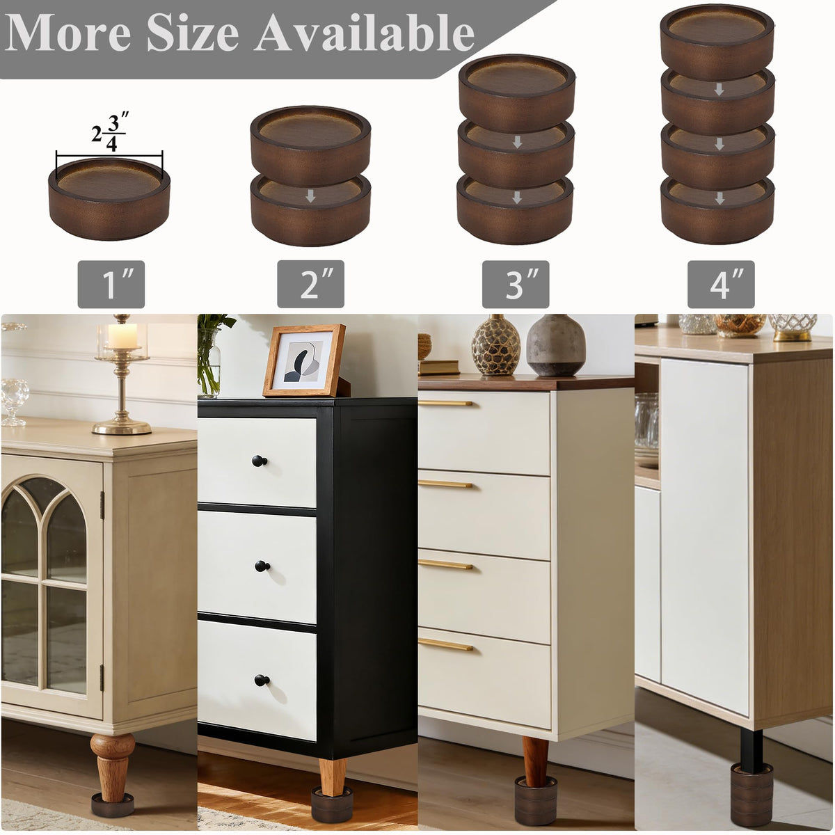 Sopicoz stackable 1 inch risers for customizable height