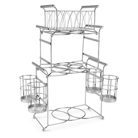 Sorbus Buffet Caddy bottom tier fits 10.75 inch plates for desserts.