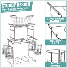 Sorbus Buffet Caddy carry handles enhance portability for easy transport.