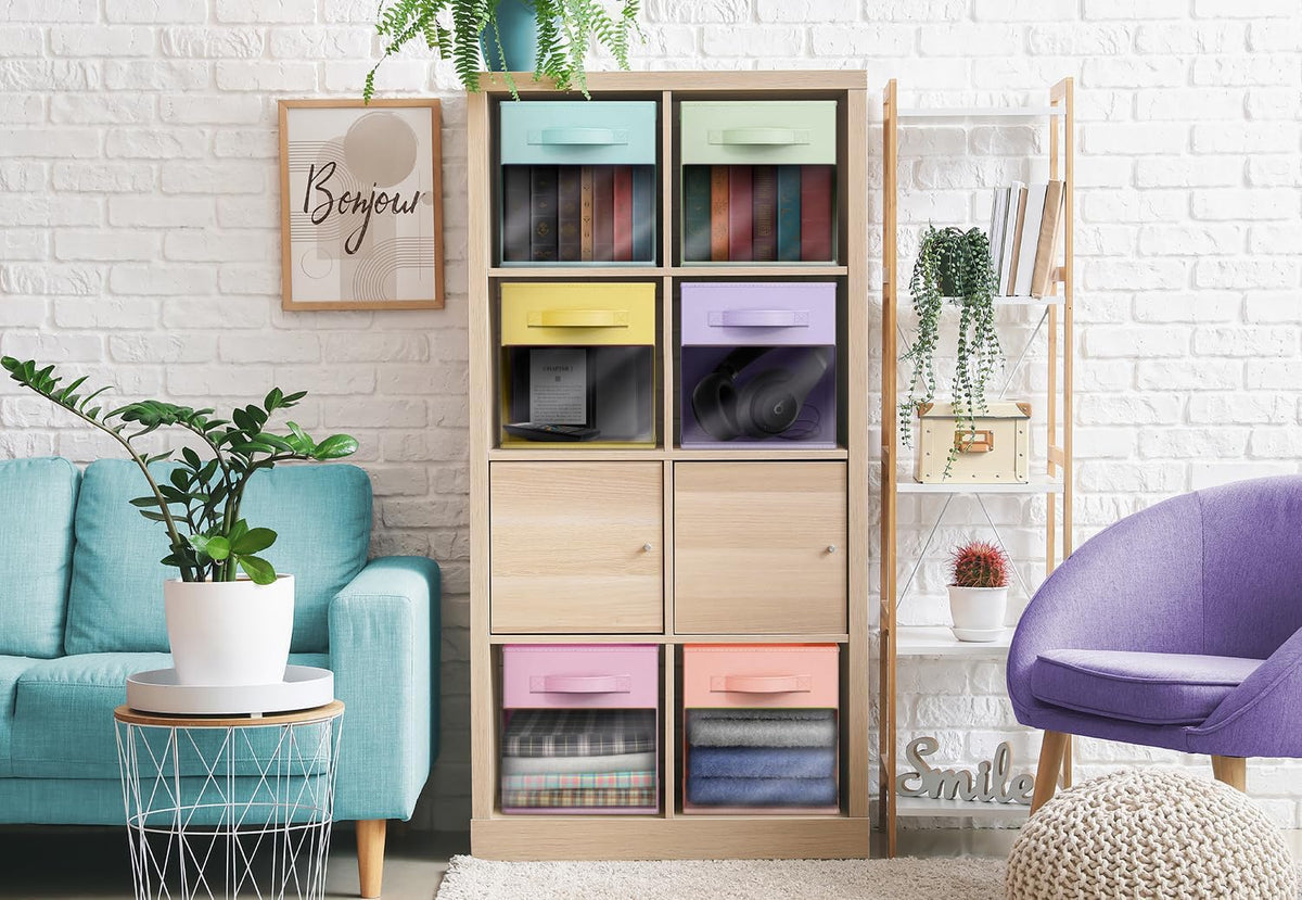 Sorbus closet-bin fits shelves for seasonal apparel and accessories.
