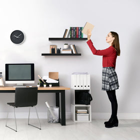 Sorbus 24in living room decorative shelf ideal for books, souvenirs, and small accents.