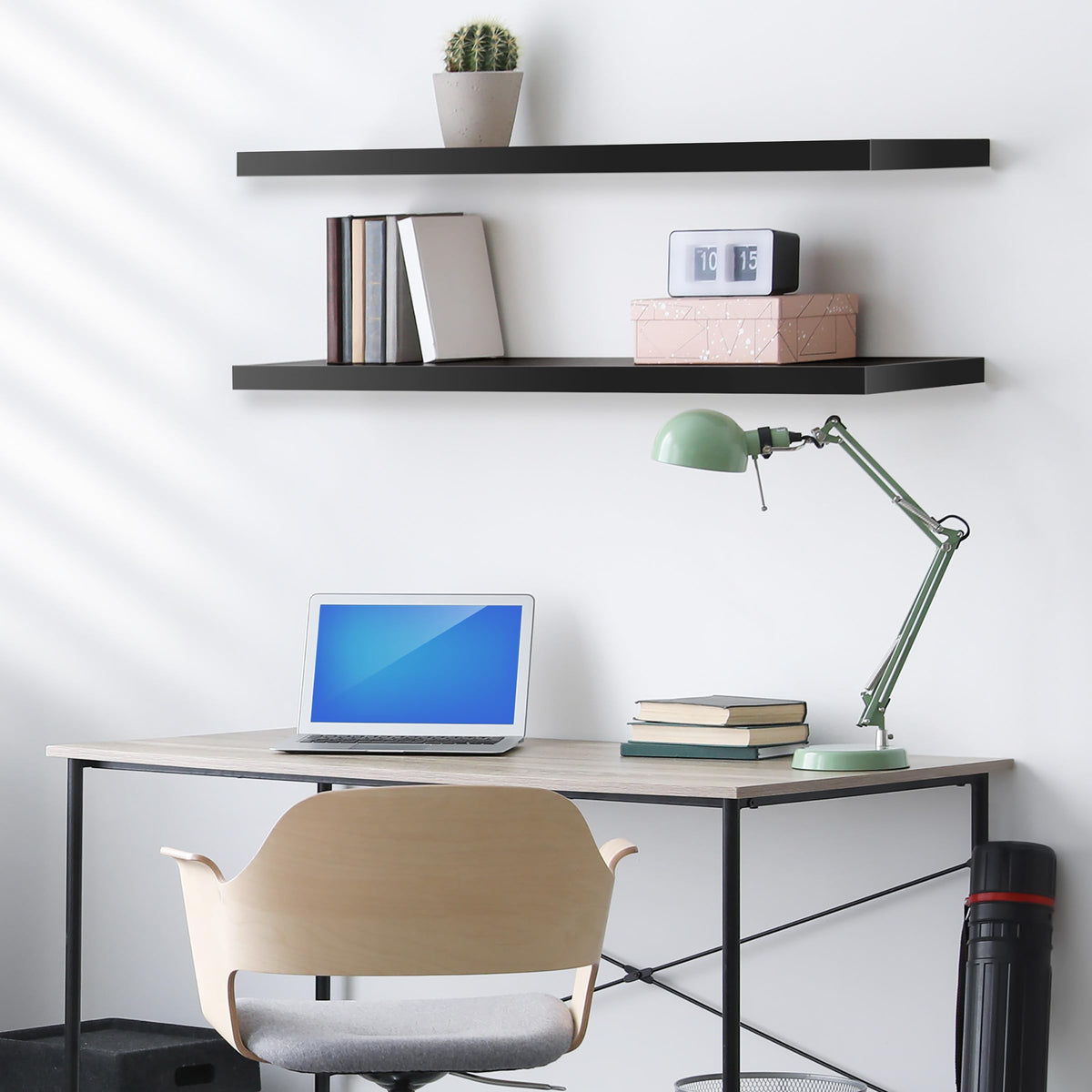 Sorbus bathroom shelf stores toiletries with quick access