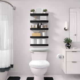 Sorbus floating shelves living room decor setup adds balanced wall aesthetic