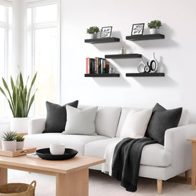 Sorbus floating shelves office wall storage keeps essentials organized