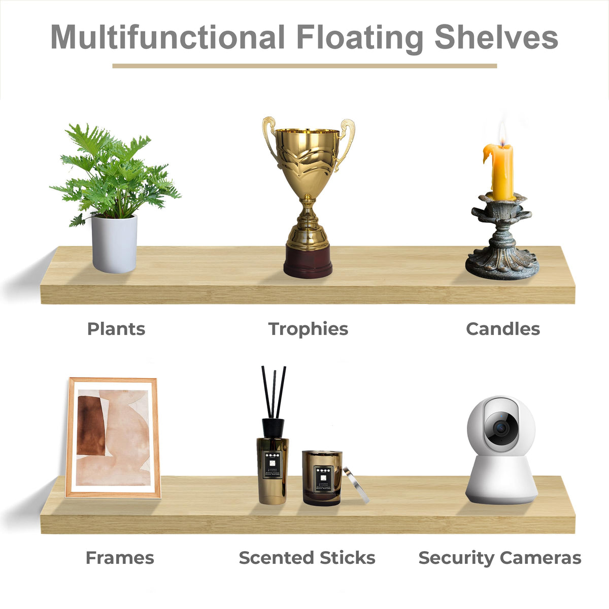 Sorbus floating shelves ready for easy installation and sturdy support