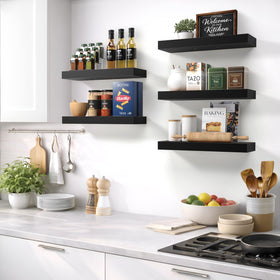 Sorbus floating shelves wall living room decor: perfect for photo frames and small keepsakes.