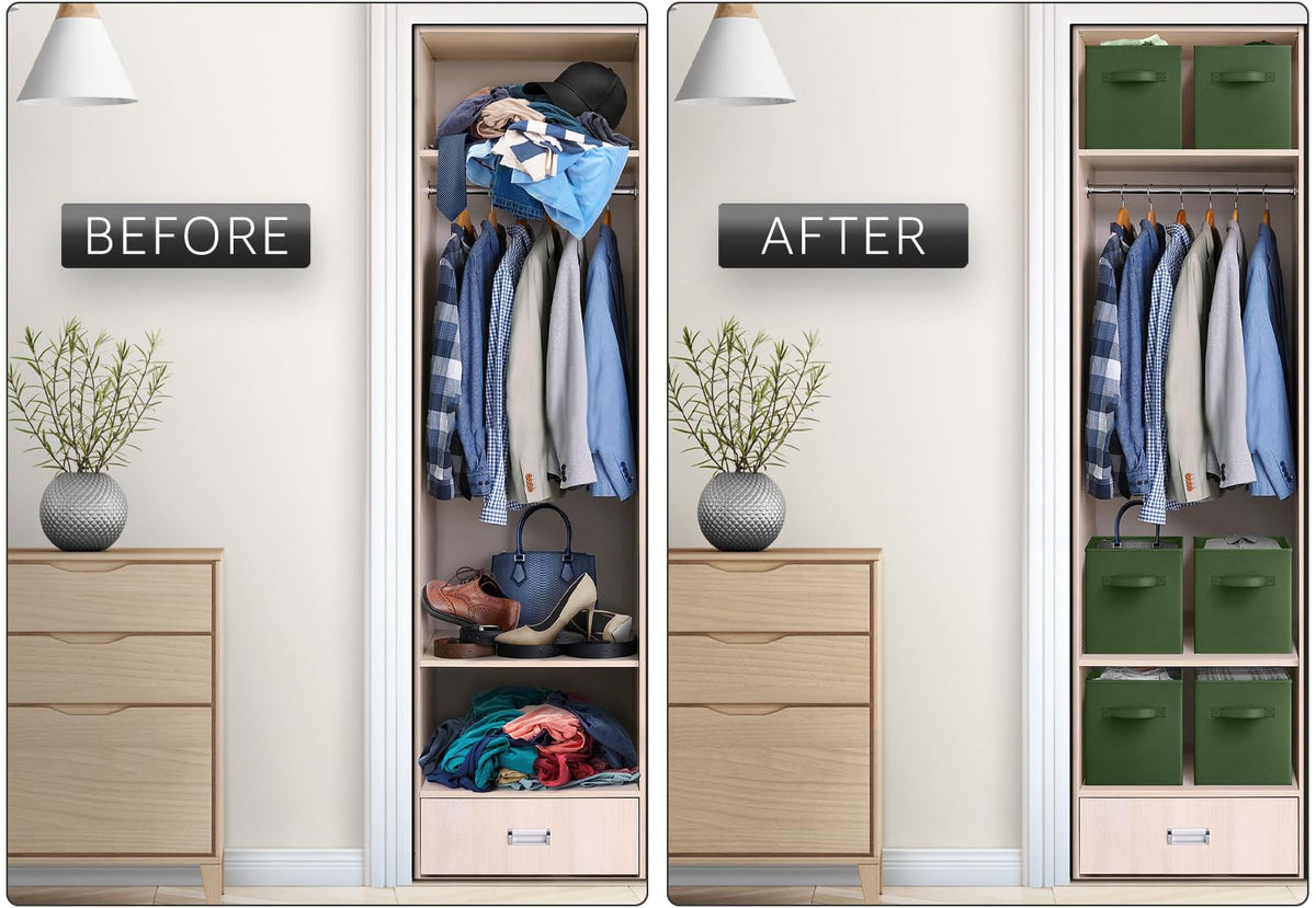 Sorbus six-pack bins in a laundry area demonstrating versatile storage