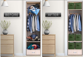 Sorbus six-pack bins in a laundry area demonstrating versatile storage