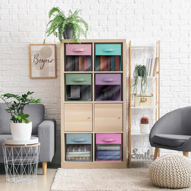 Sorbus foldable storage cubes six-pack tidy, space-saving organization solution.