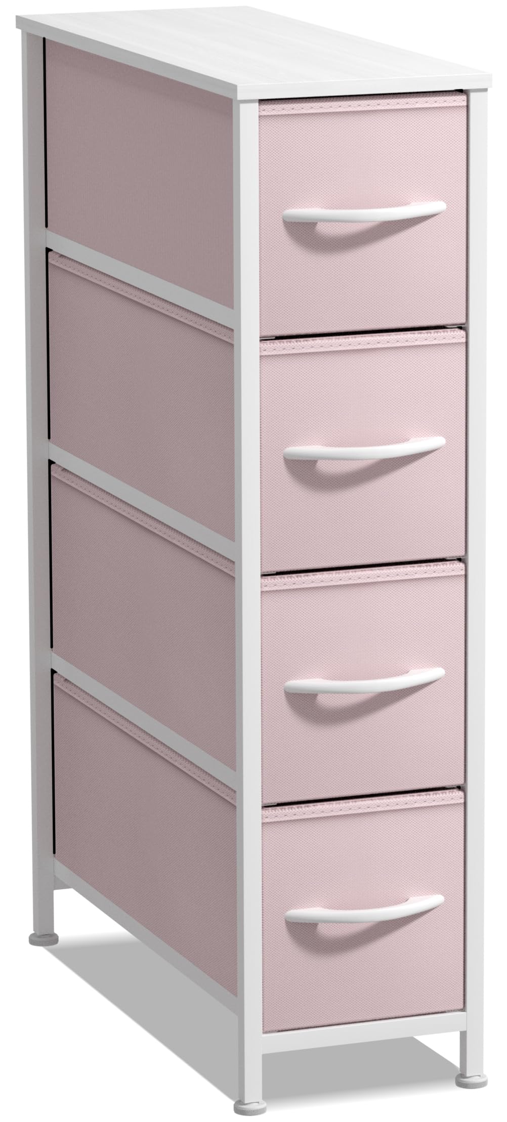 Sorbus Kids Narrow Dresser front view with four drawers for organized storage