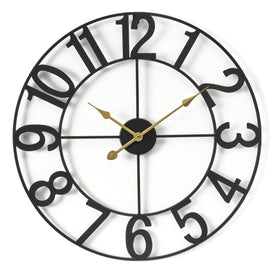 Sorbus 24-inch large wall clock front view for easy time reading in any room.