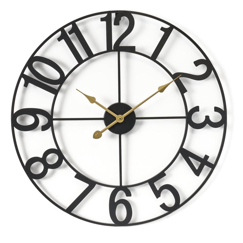 Sorbus 24-inch large wall clock front view for easy time reading in any room.