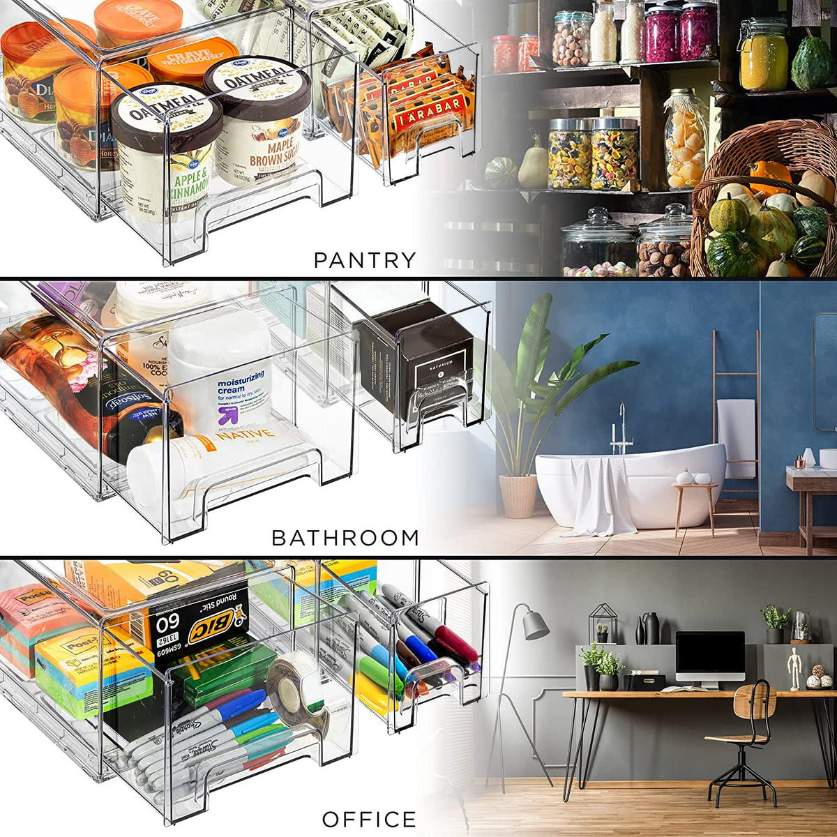 Sorbus modular drawer system enabling scalable storage