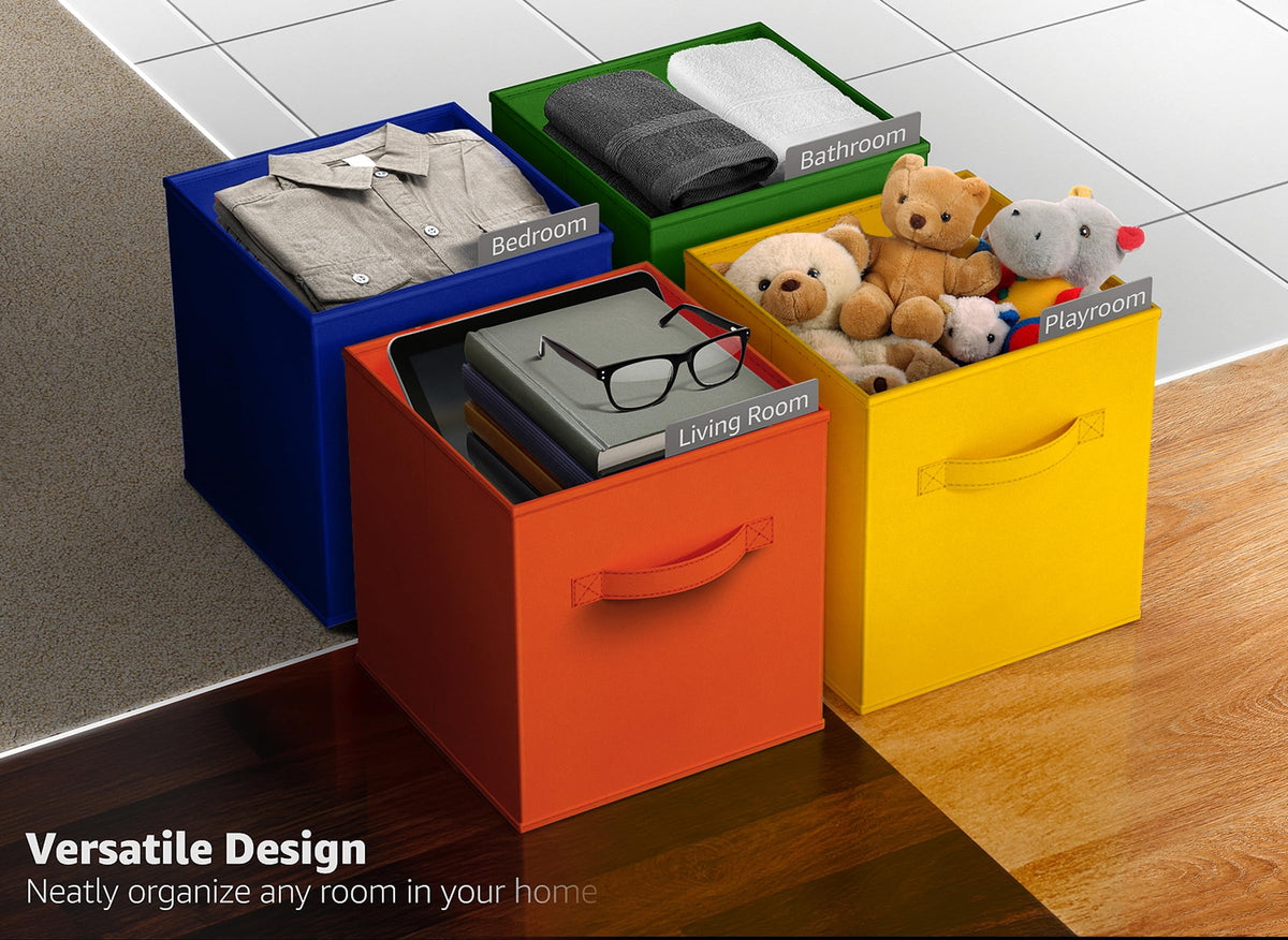Sorbus storage cubes organized to tidy toys and small items.