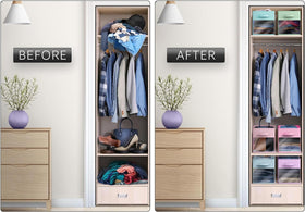 Sorbus bin handle provides easy transport between rooms.