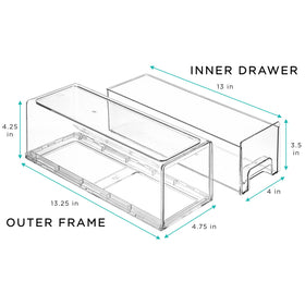 Sorbus two-pack storage drawers stacked in a closet for compact organization
