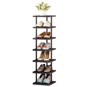 SORCEDAS 7-tier vertical shoe rack front view showing space-saving design
