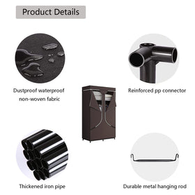 SORCEDAS assembly parts for 34 inch wardrobe in coffee finish