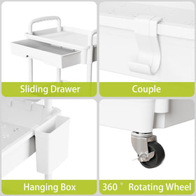 Sorgion 3-tier cart with adjustable, ventilated shelves for versatile use.