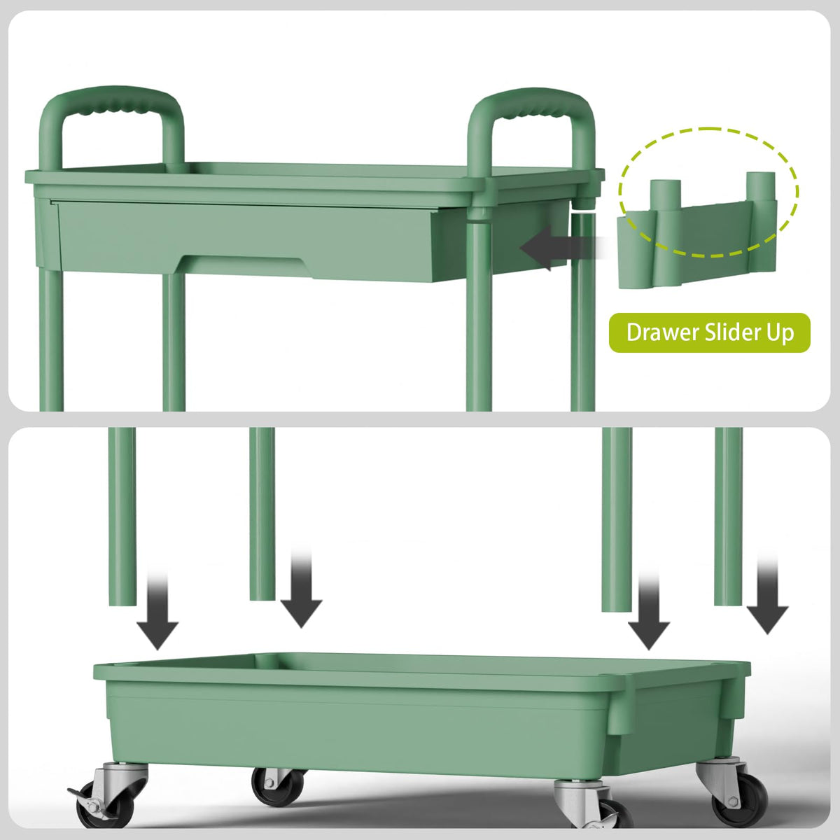 Sorgion compact kitchen cart fits tight spaces and boosts organization.