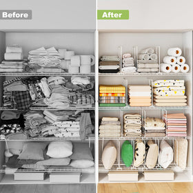 SortNStore easy-install divider snaps onto 12-inch shelves without tools.