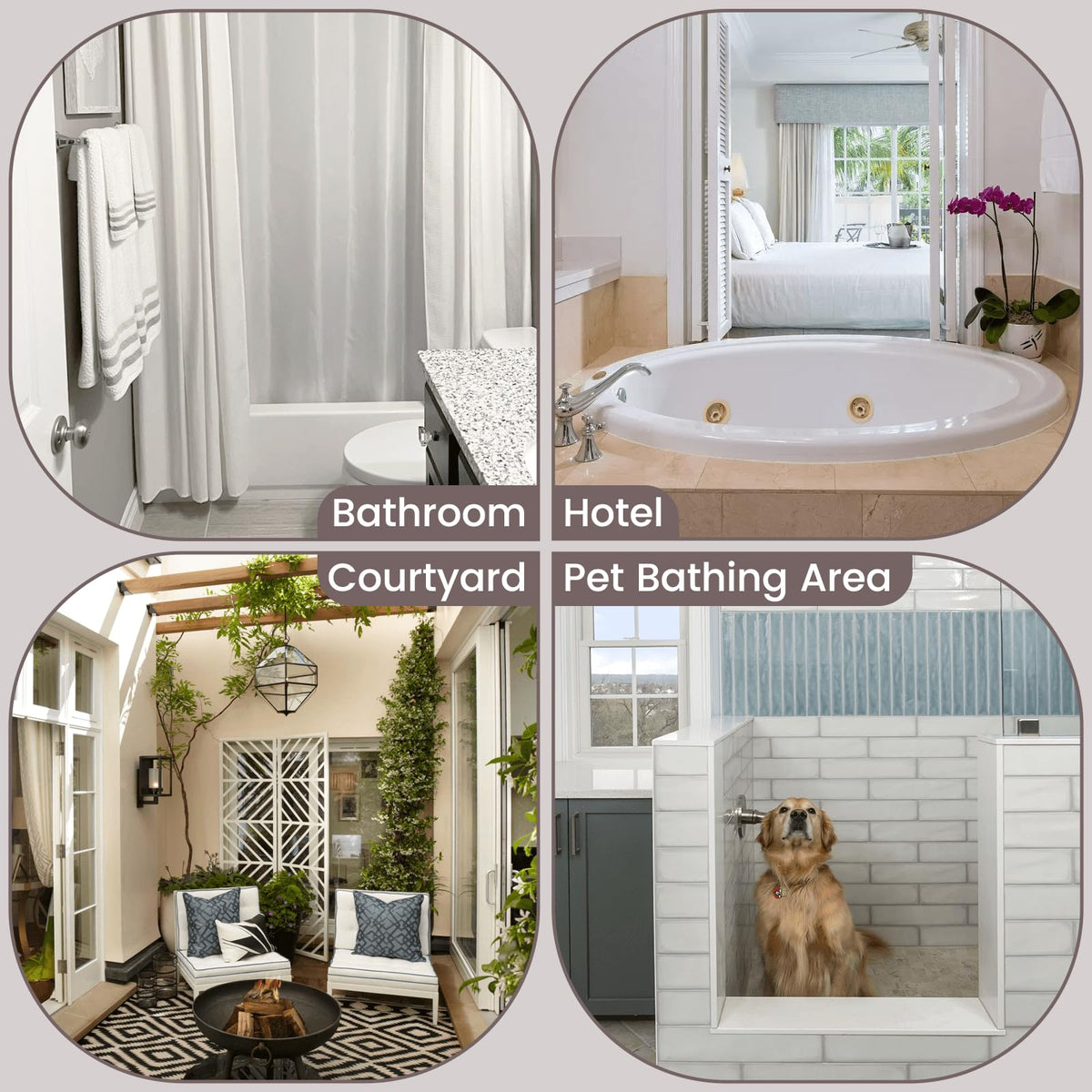 SORTTO 71x80-inch curtain size fits many standard showers.