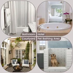 SORTTO 71x74 inch curtain provides ample coverage for standard showers.