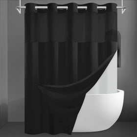 SORTTO no-hook slub curtain close-up showing premium textured fabric