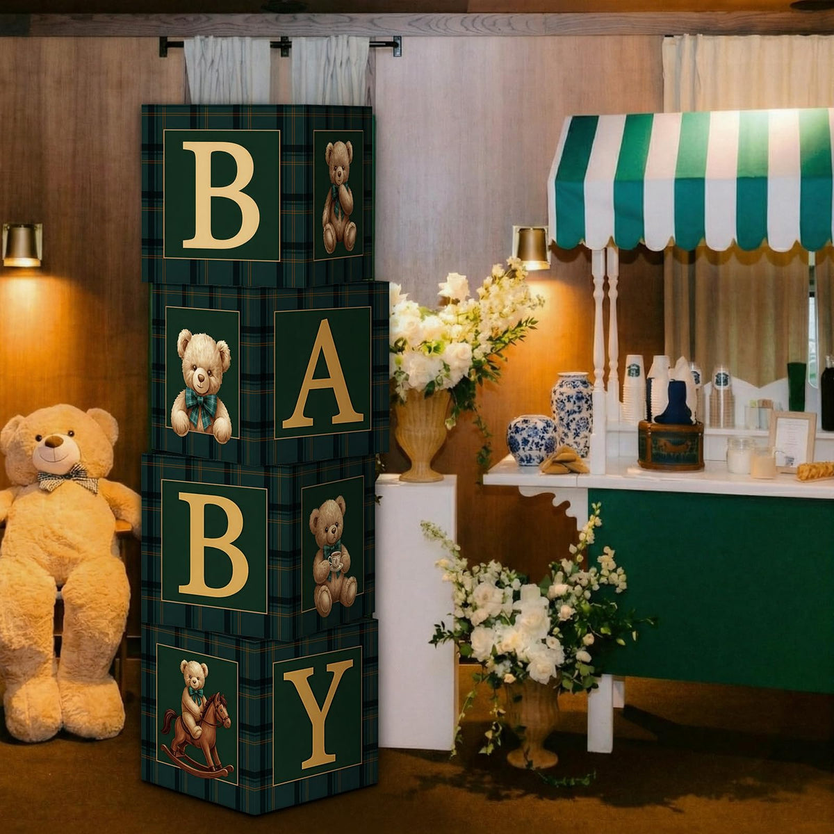 Sosation foldable bear box design provides sturdy, reusable party decorations.