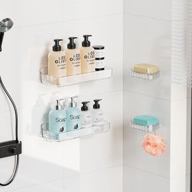Sotfamily Clear Shower Caddy showing crystal-clear acrylic for a modern look.
