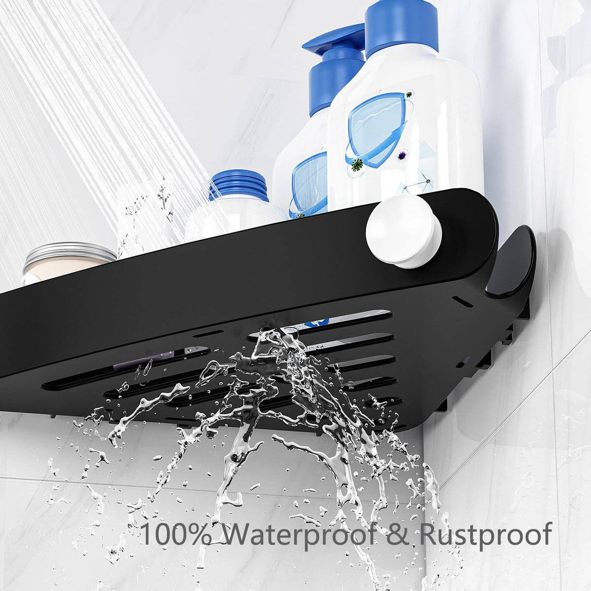 Sotfamily drainage holes prevent water pooling and keep shelves dry after use.