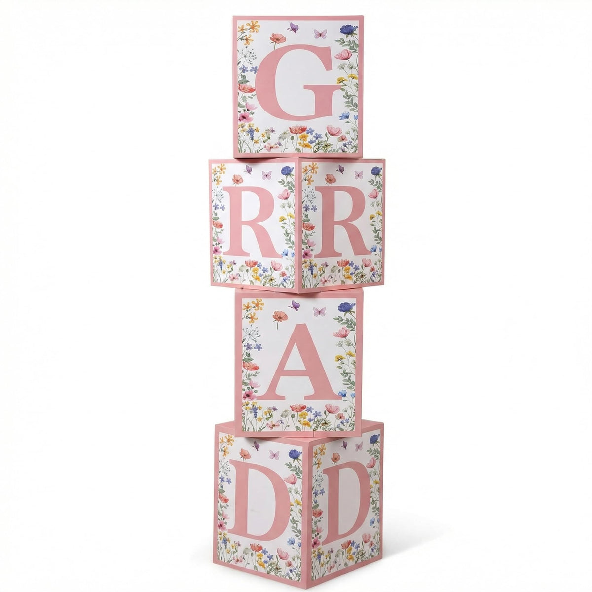 Sotiff grad column standup pink floral 51in for graduation party decor and photos