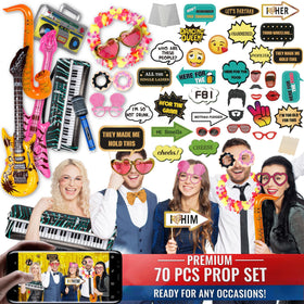 Soul Shift 70pc inflatable musical props energize your photo booth setup