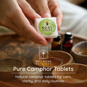 Soul Sticks camphor blocks for puja rituals and altar ambiance