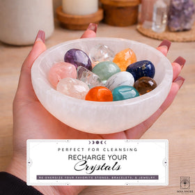 Soul Sticks selenite bowl on an altar enhancing ritual atmosphere