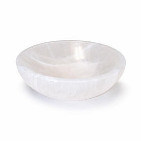 Soul Sticks selenite bowl for smudging with cleansing energy and graceful mineral glow