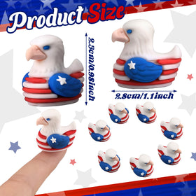 Soulchen blue white red patriotic ducks brighten home or office spaces.