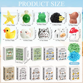 Soulchen mini resin animals set with duck, star, whale for desk decor