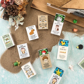 Soulchen pun box graduation favors with resin figures