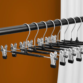 SOULNAMAN pants hangers with clips 11.6 inch keep pants secure and neatly organized.