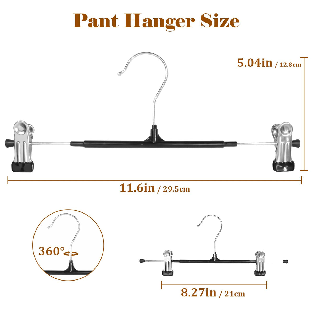 SOULNAMAN space-saving metal hangers help maximize closet capacity without bulk.