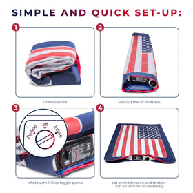 SoundAsleep Dream Series built-in pump demonstrates fast inflation and easy topping up