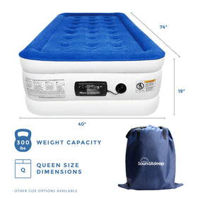 SoundAsleep Dream Series double-height design with built-in pump for quick setup