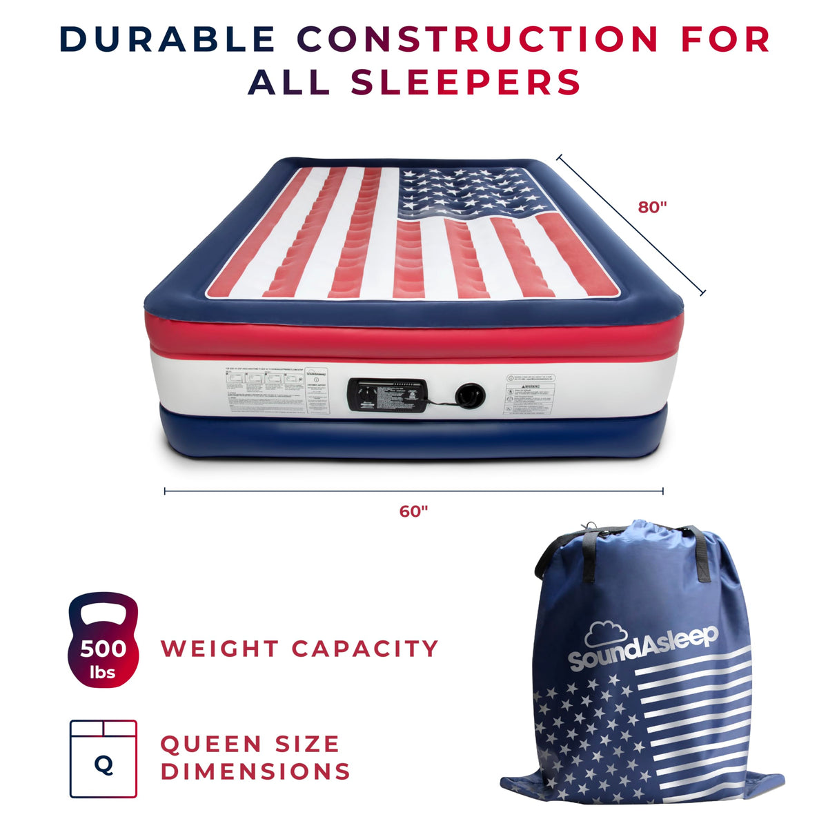 SoundAsleep Dream Series dual chamber design provides stability and edge support