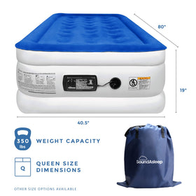 SoundAsleep Dream Series luxury air mattress, twin-chamber design for versatile support.